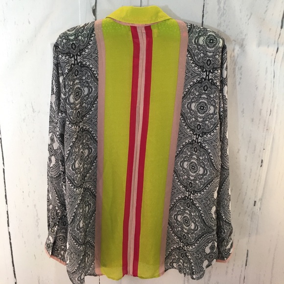 Democracy Retro Button Down Blouse Tunic - Picture 2 of 6